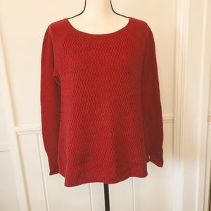 LOFT Ann Taylor Women's Sweater Red Size Medium Wool Blend